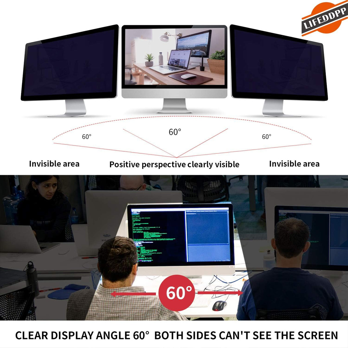 22 Inch Anti-Glare Privacy Screen Filter for Widescreen Monitor, Pack of 2 Z599729