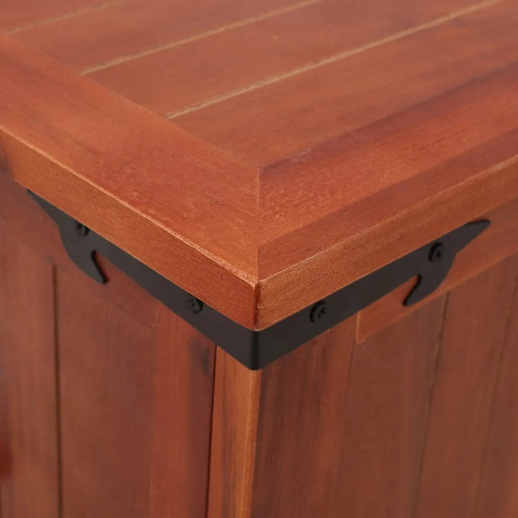 Brown Solid Acacia Wood Storage Chest with Handles J60759