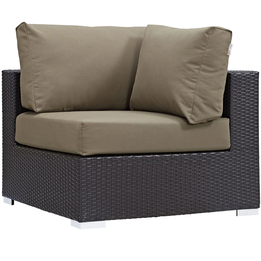 Brown Rattan 10 PCS Sectional Sofa Set X98995