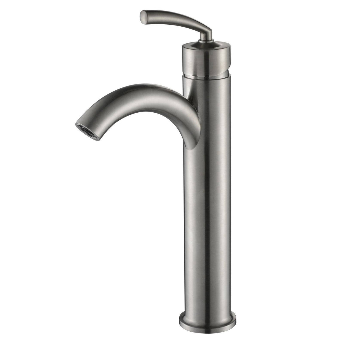 Tempered Glass Bathroom Vessel Sink & Brushed Nickel Faucet Combo W695
