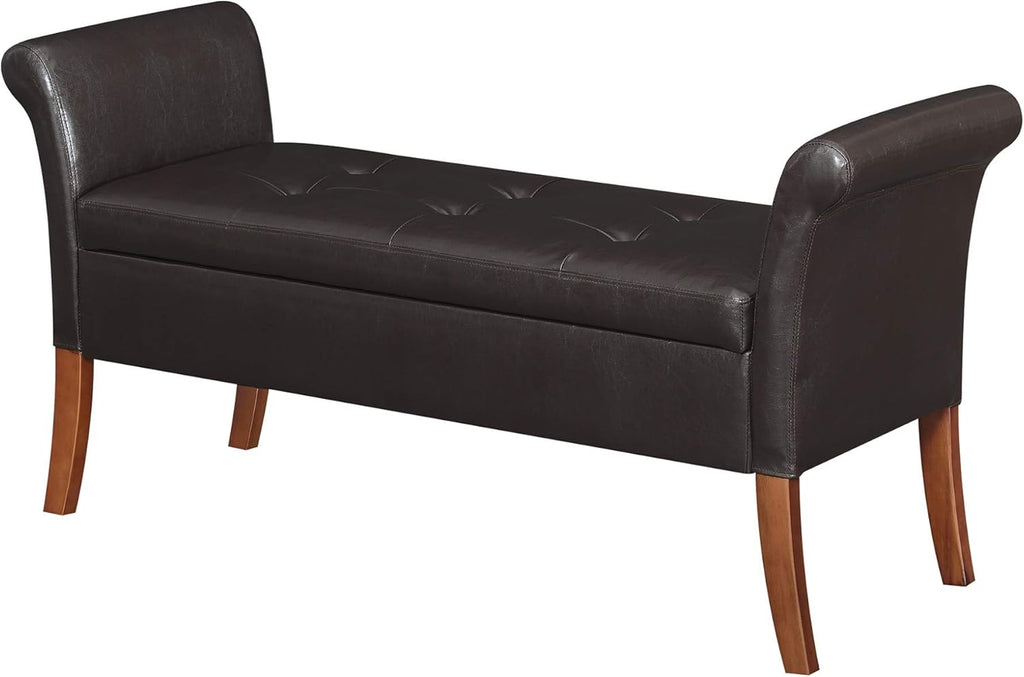 Beige Botanical Storage Bench K5255