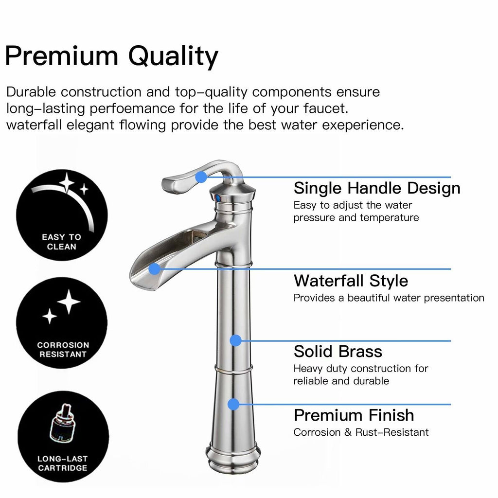 Oil Rubbed Bronze Vessel Sink Faucet with Pop Up Drain F7219