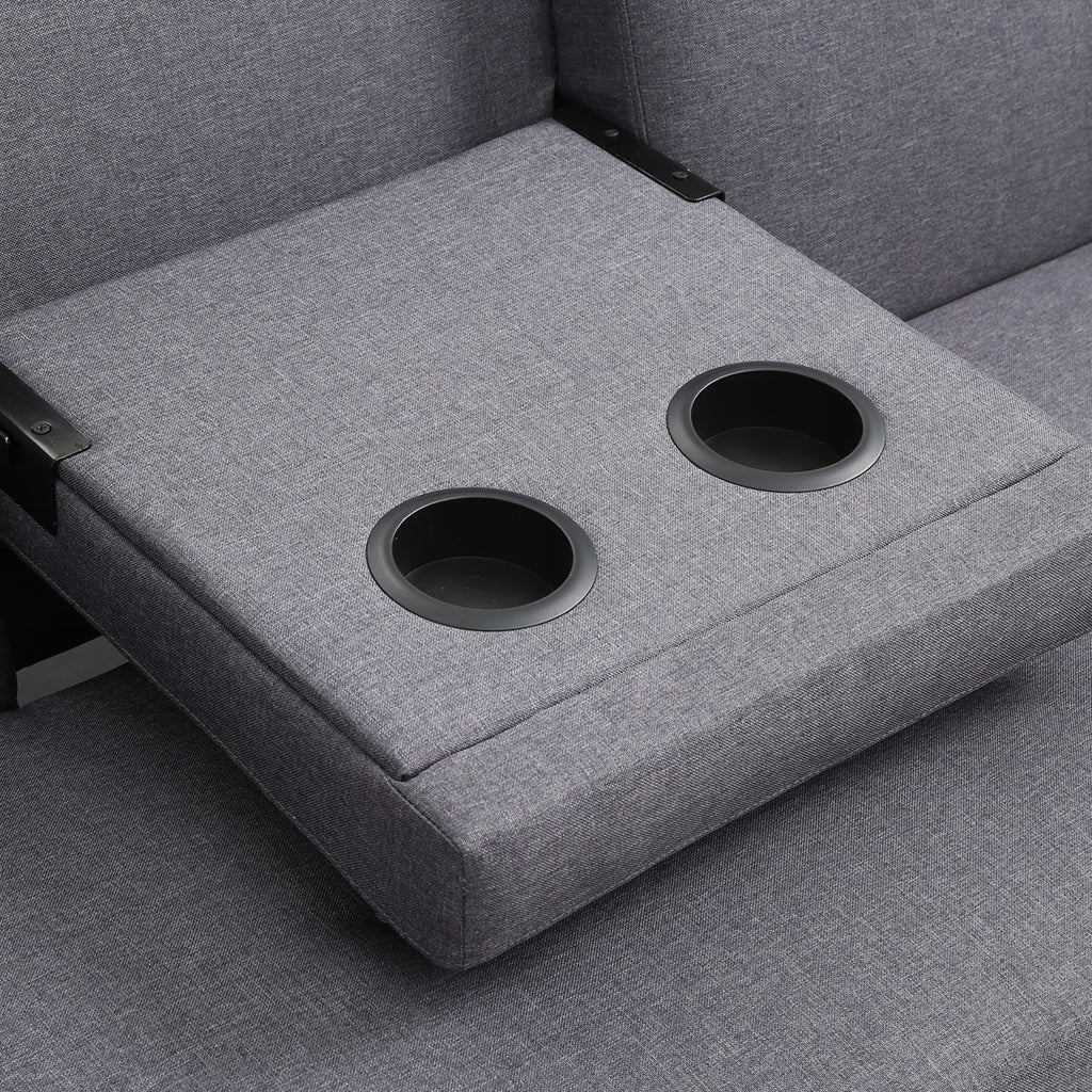 Grey Polyester Futon R579