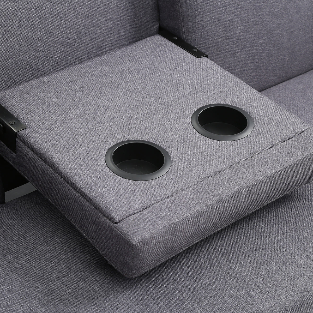 Grey Polyester Futon R579