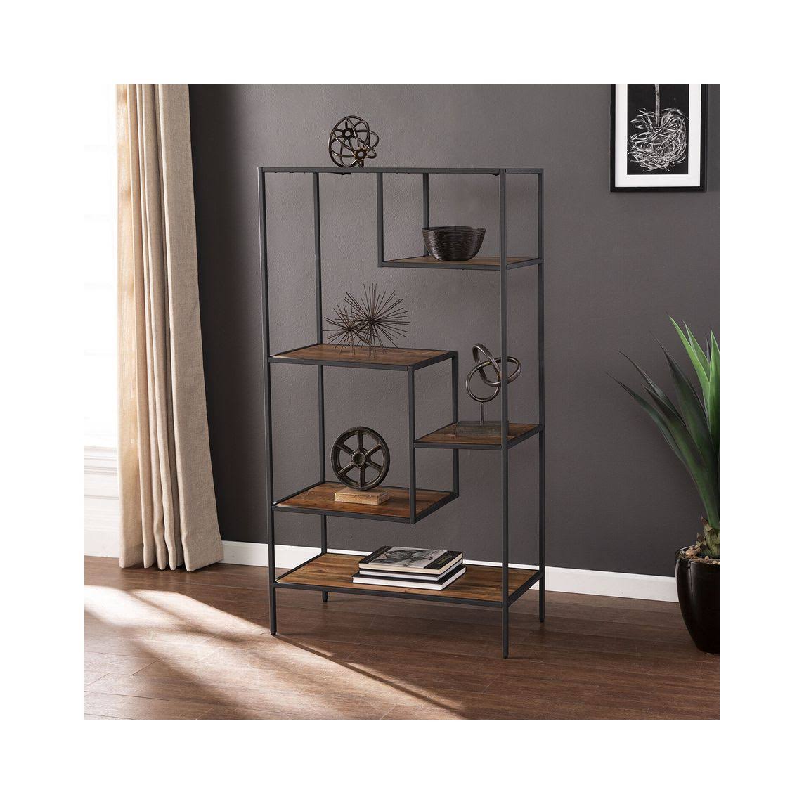 Natural and Gray Etagere A348