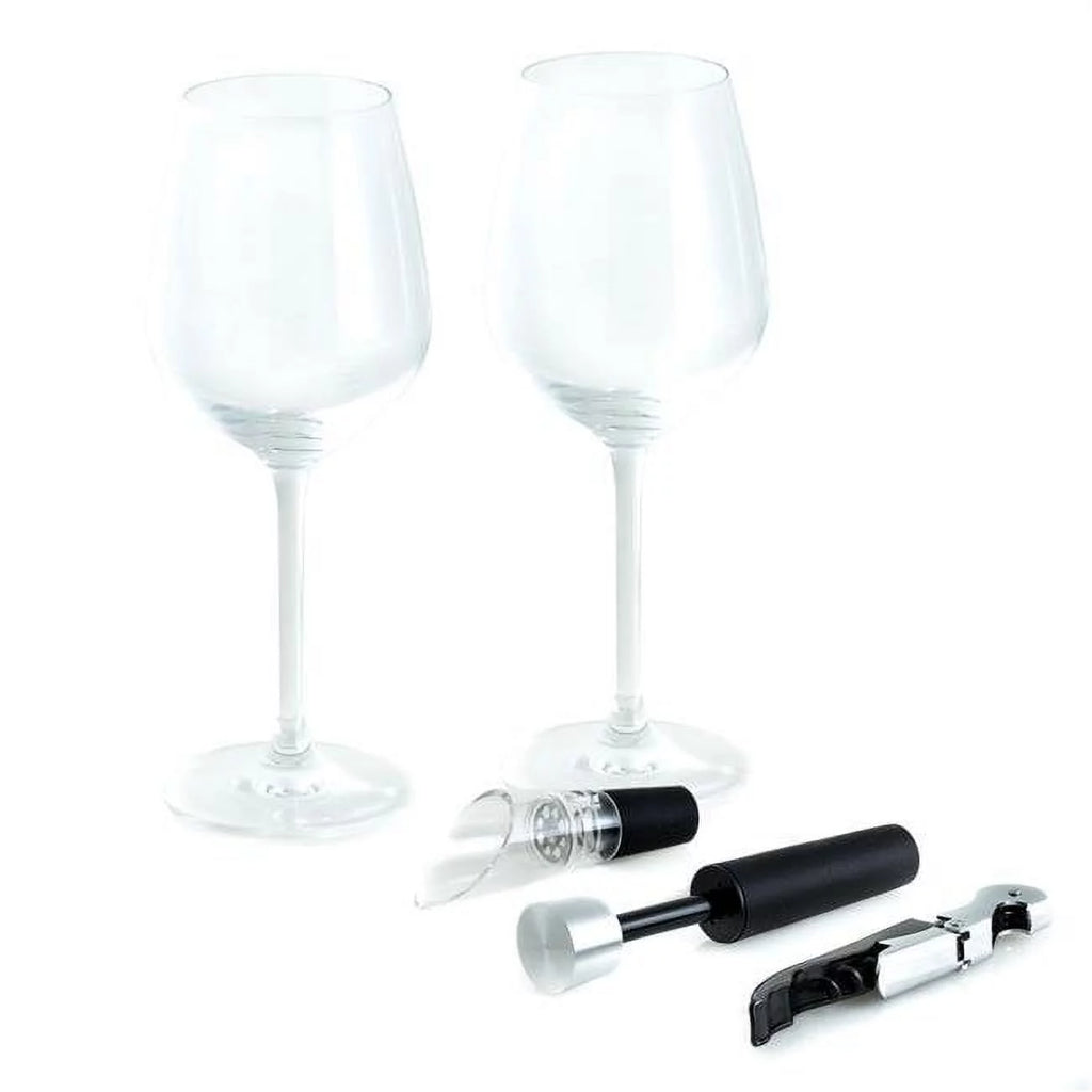 Black 5 Piece Crystal Wine Set K70251