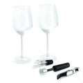 Black 5 Piece Crystal Wine Set K70251