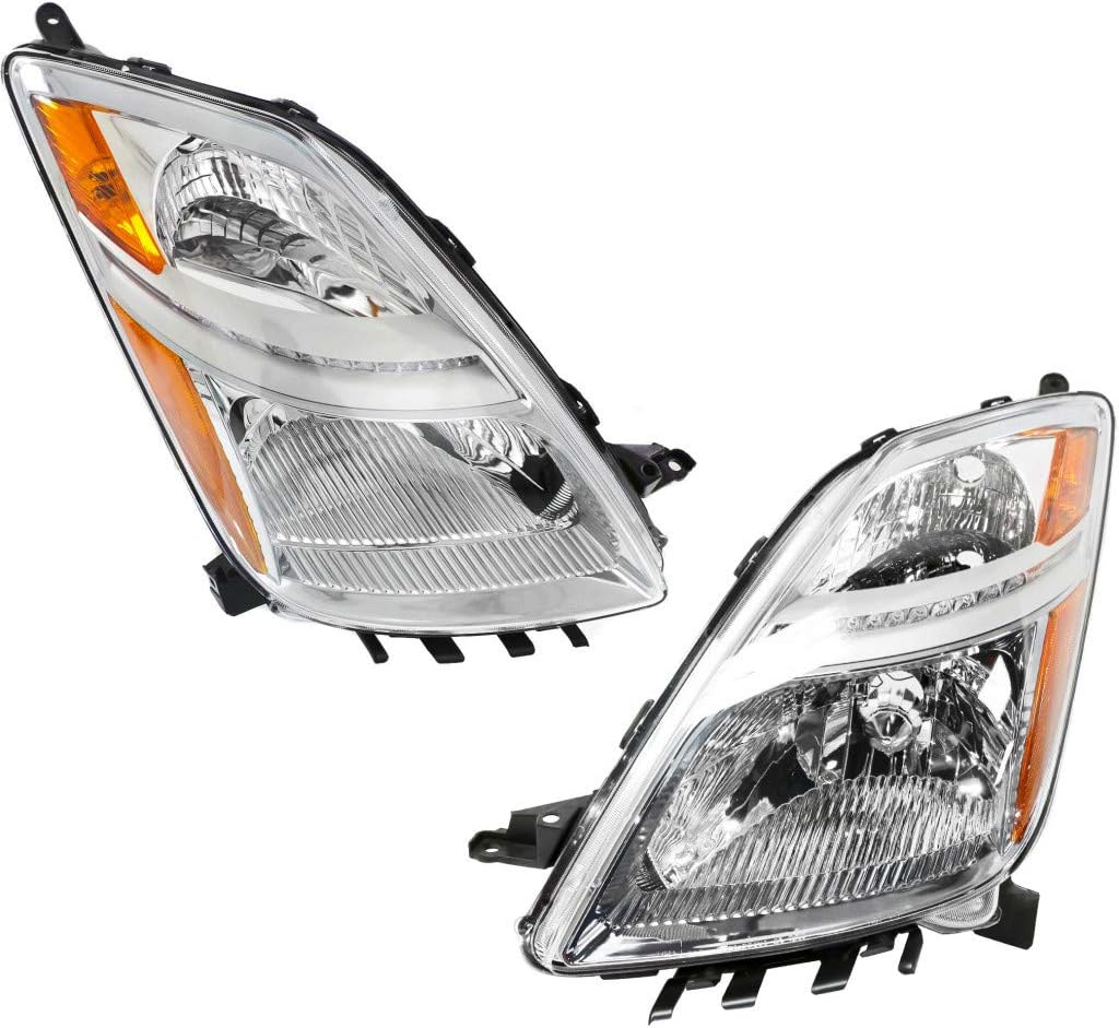 Headlight Assembly Pair for Toyota Prius 2005-2009 DOT X778106