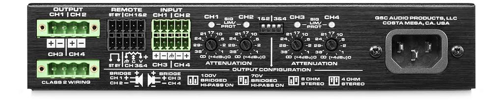 Compact 4-Channel 60-Watt Installation Amplifier Q777