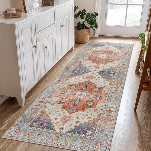 2X5 Washable Non Slip Vintage Boho Area Rug P37825