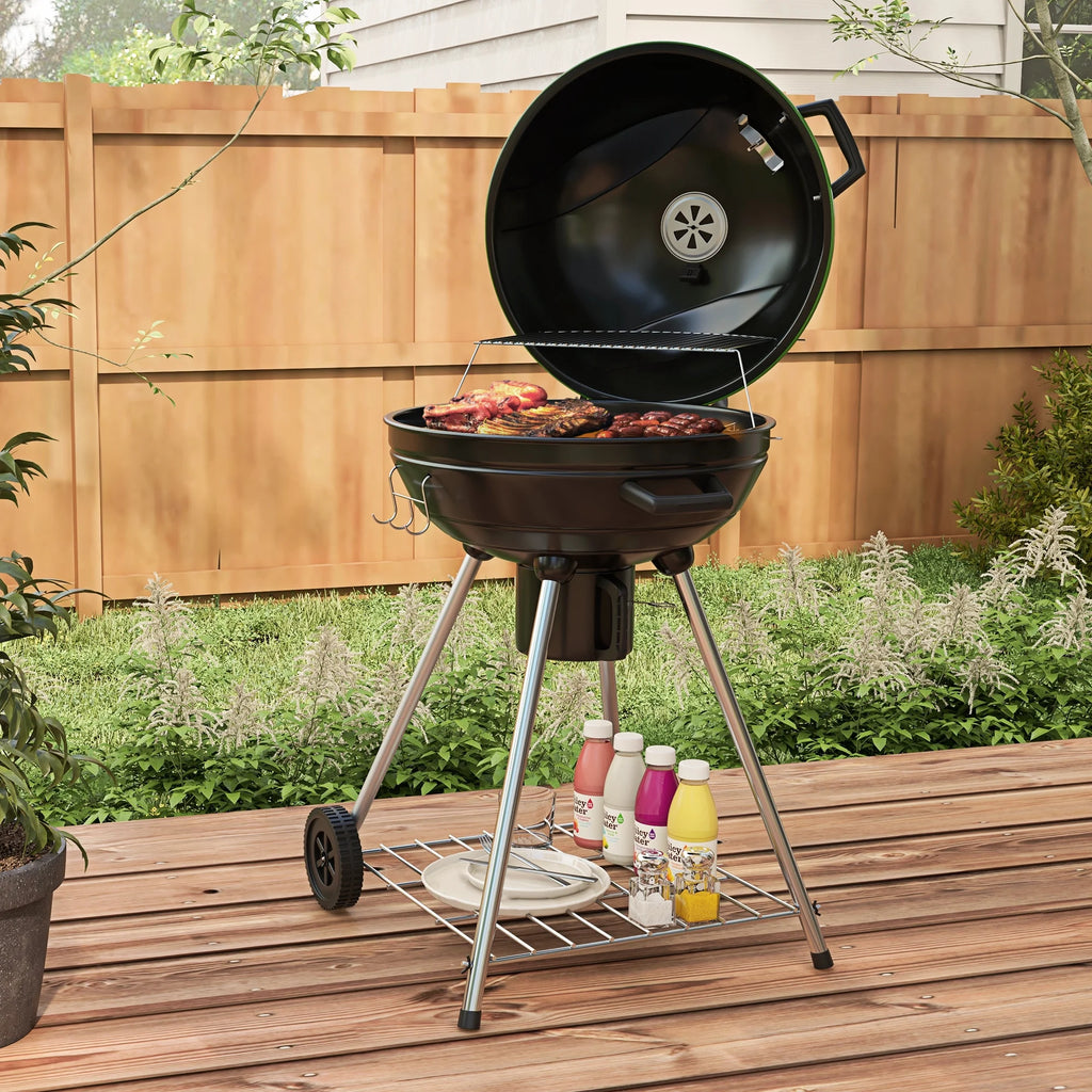 21 Kettle Charcoal BBQ Grill with Wheels U374083