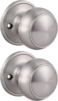 6 Pack Stainless Steel Flat Ball Door Knob Brushed Nickel Finish Pack of 2 I44428