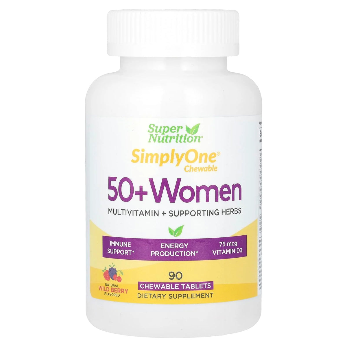 Chewable Multivitamin Tablets for Women 50+ Wild Berry 90 Count Y579590