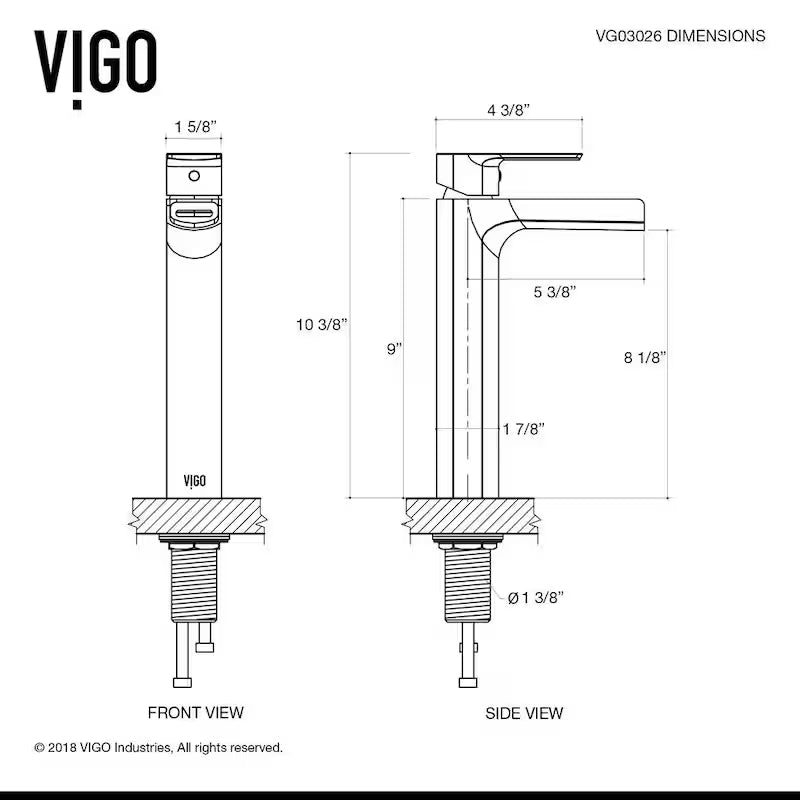 Single Handle Brushed Nickel Bathroom Faucet O184363