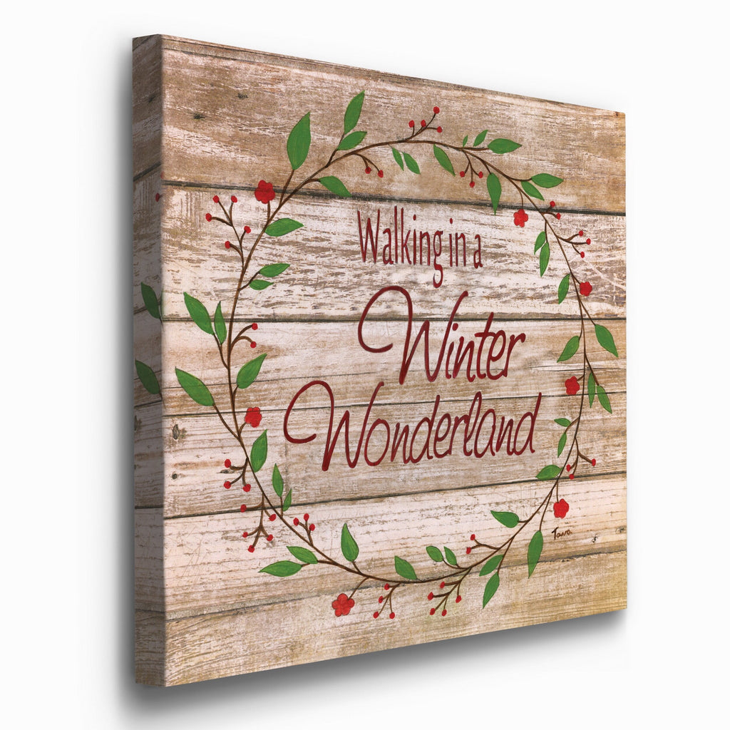 Winter Wonderland Wreath Gallery Wrapped Canvas 10x10 L3220
