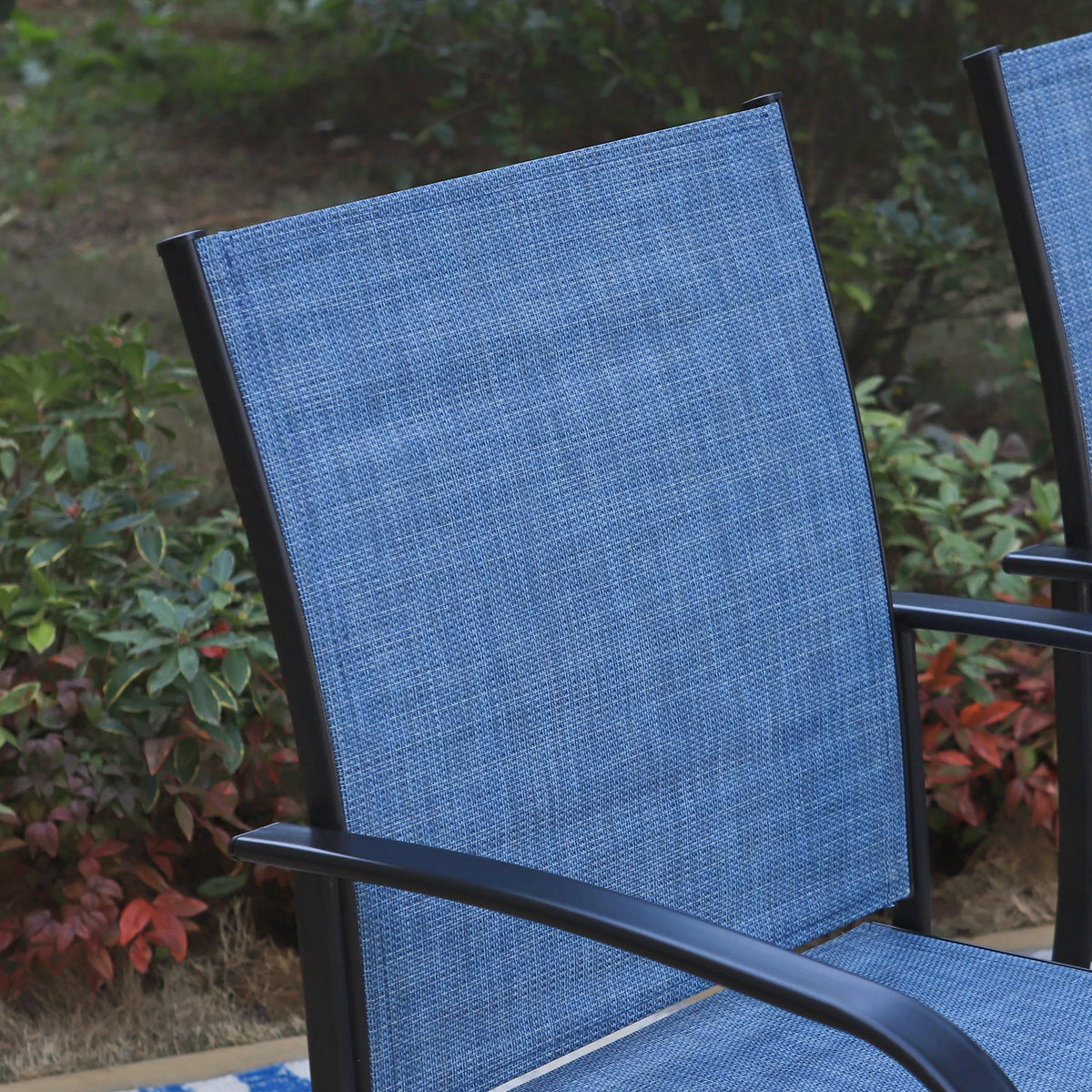 9-Piece Outdoor Patio Dining Set with Steel Table & Textilene Chairs V282