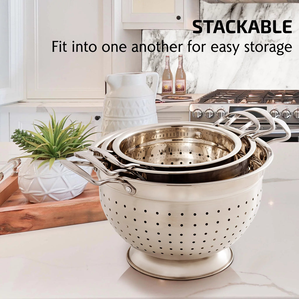 Stainless Steel Colander Set of 3 T80040