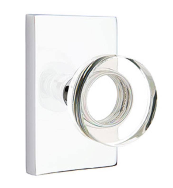 Passage Knob with Modern Rectangular Rose Finish: Oil Rubbed Bronze M528970
