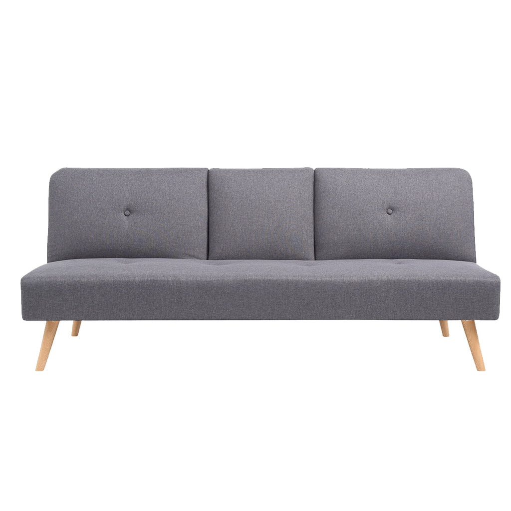 Grey Polyester Futon R579
