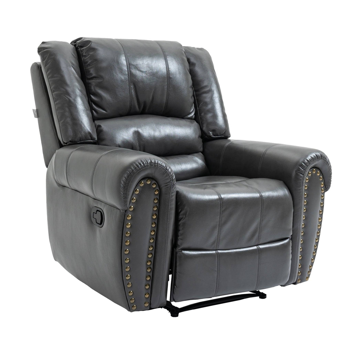 Black Microfiber Manual Standard Recliner N130483