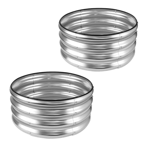 Galvanized Raised 2 Pcs 4×2×1ft Planter Boxes D2622