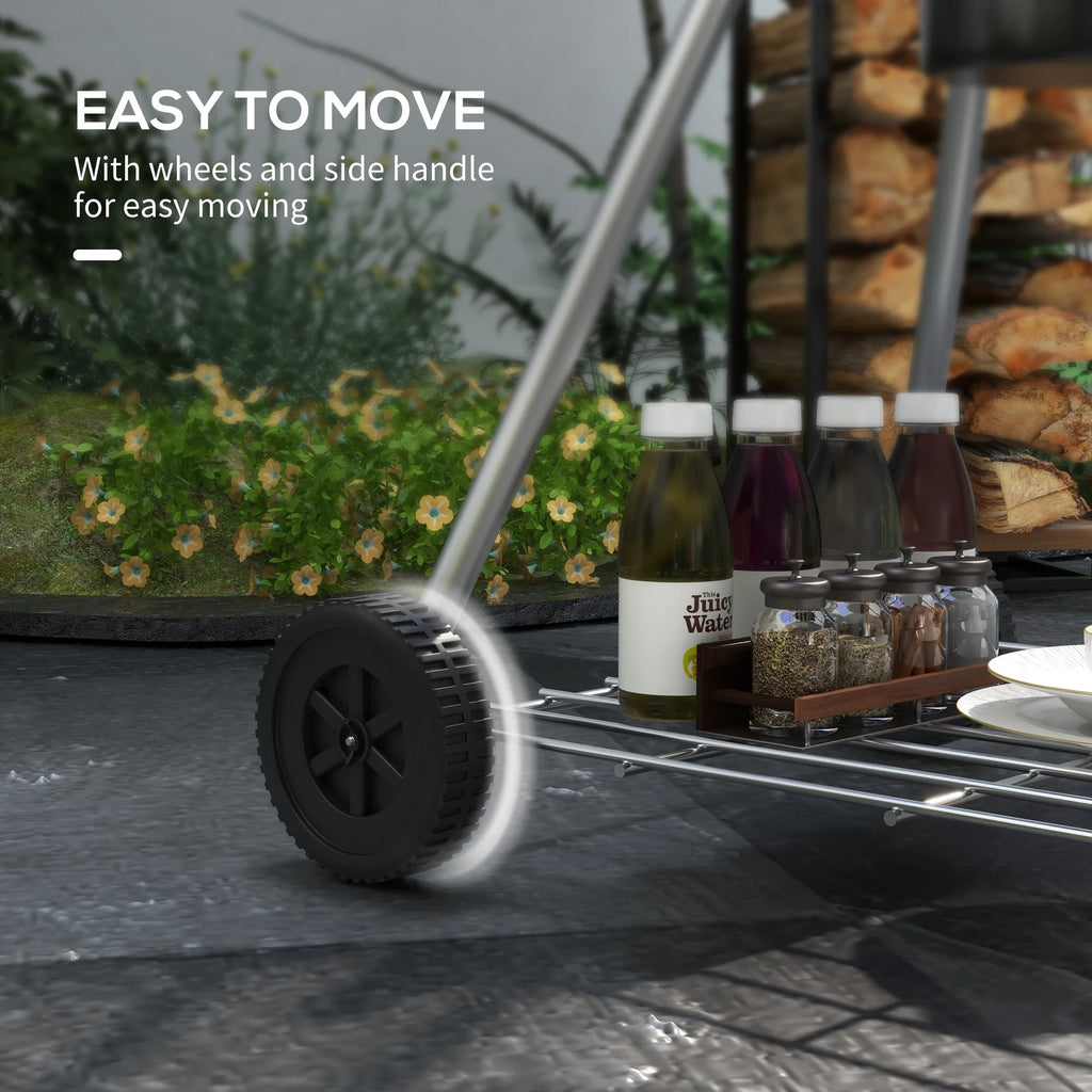 21 Kettle Charcoal BBQ Grill with Wheels U374083