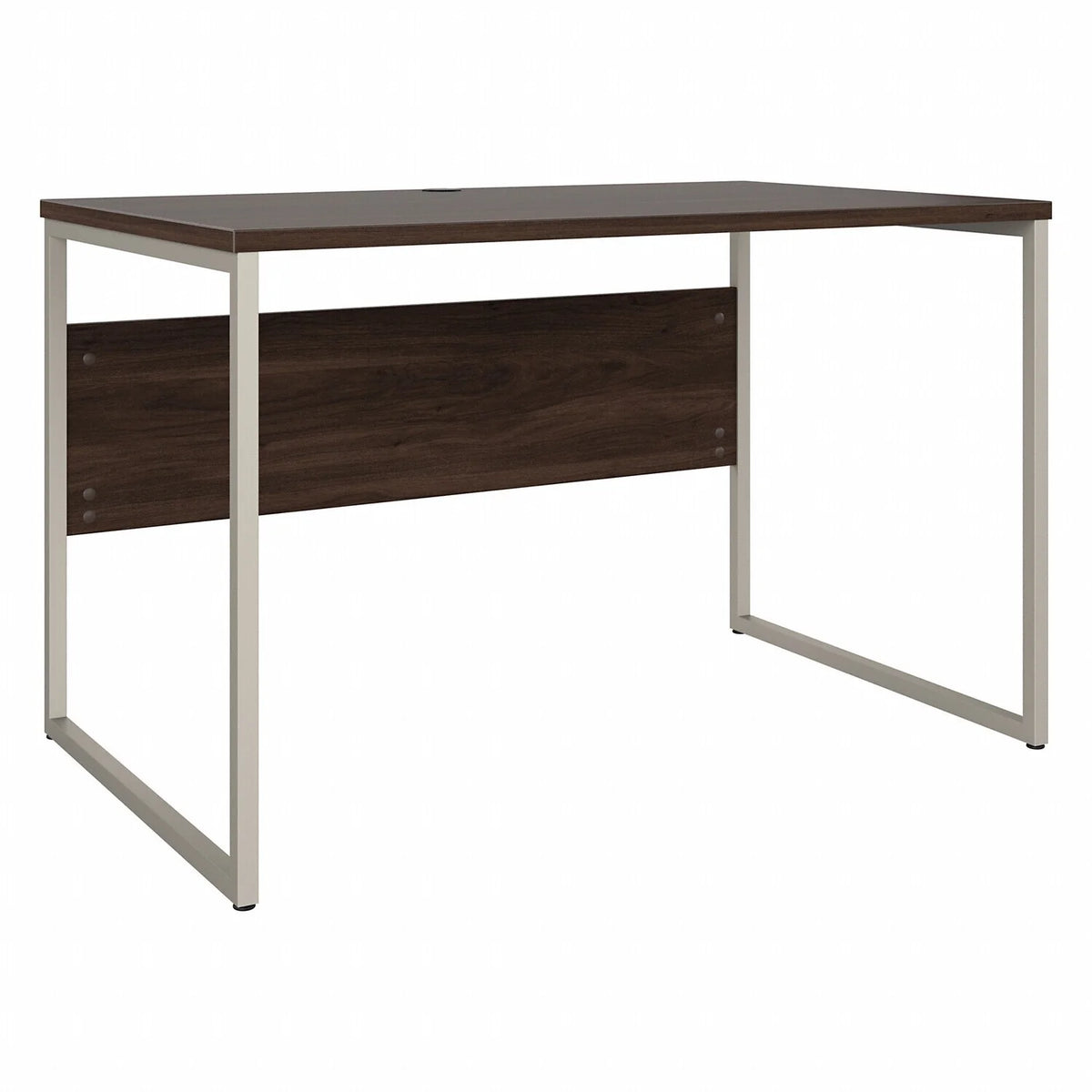 Black Walnut Computer Desk with Metal Legs R610102
