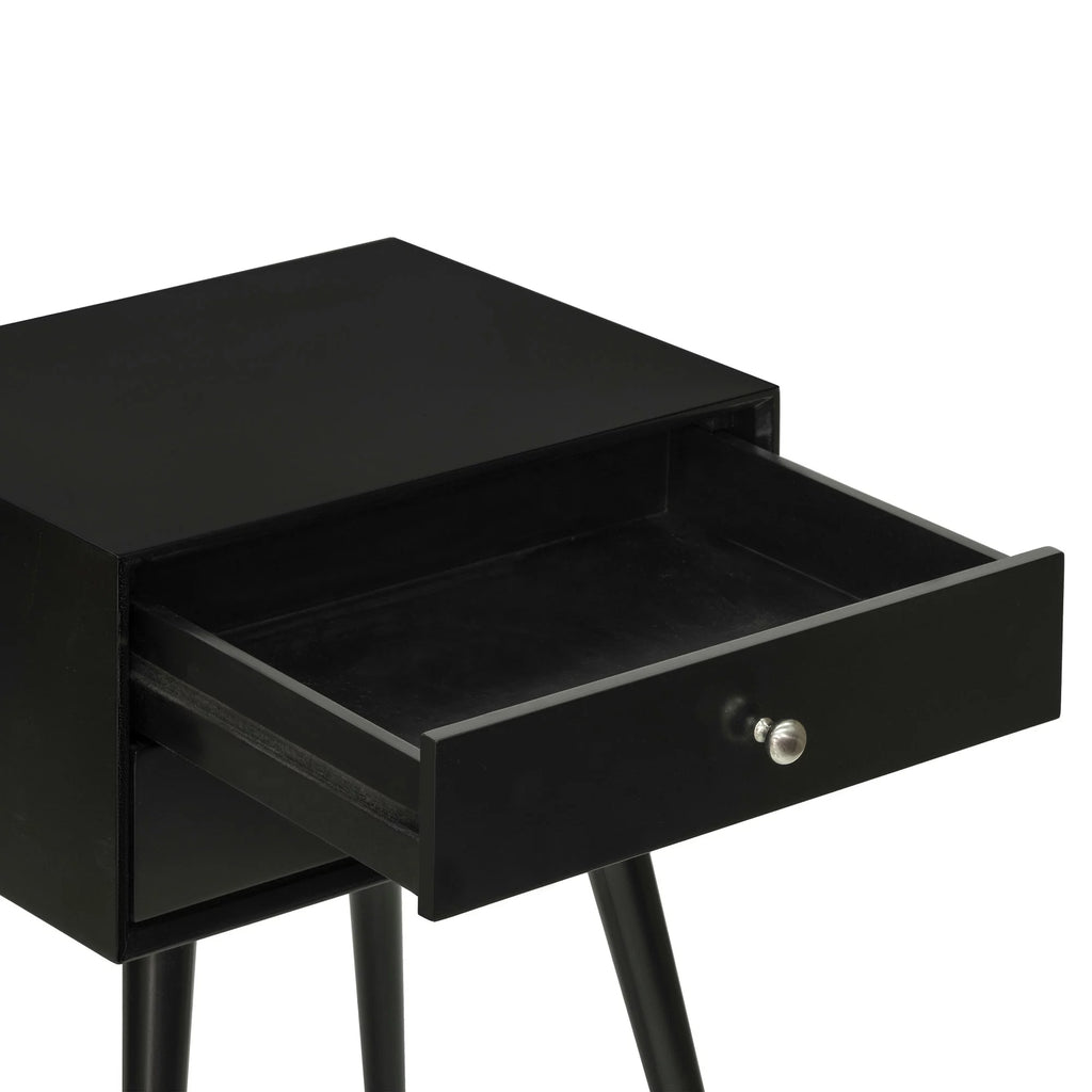 Black Side Table with 2 Pull Out Drawers G1134