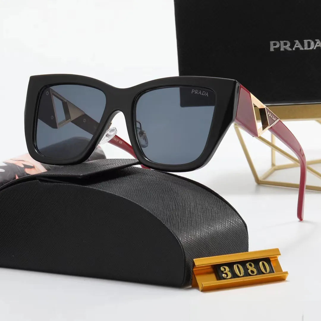 Fashion PA Letter Triangle Hollow Print Sunglasses L59255