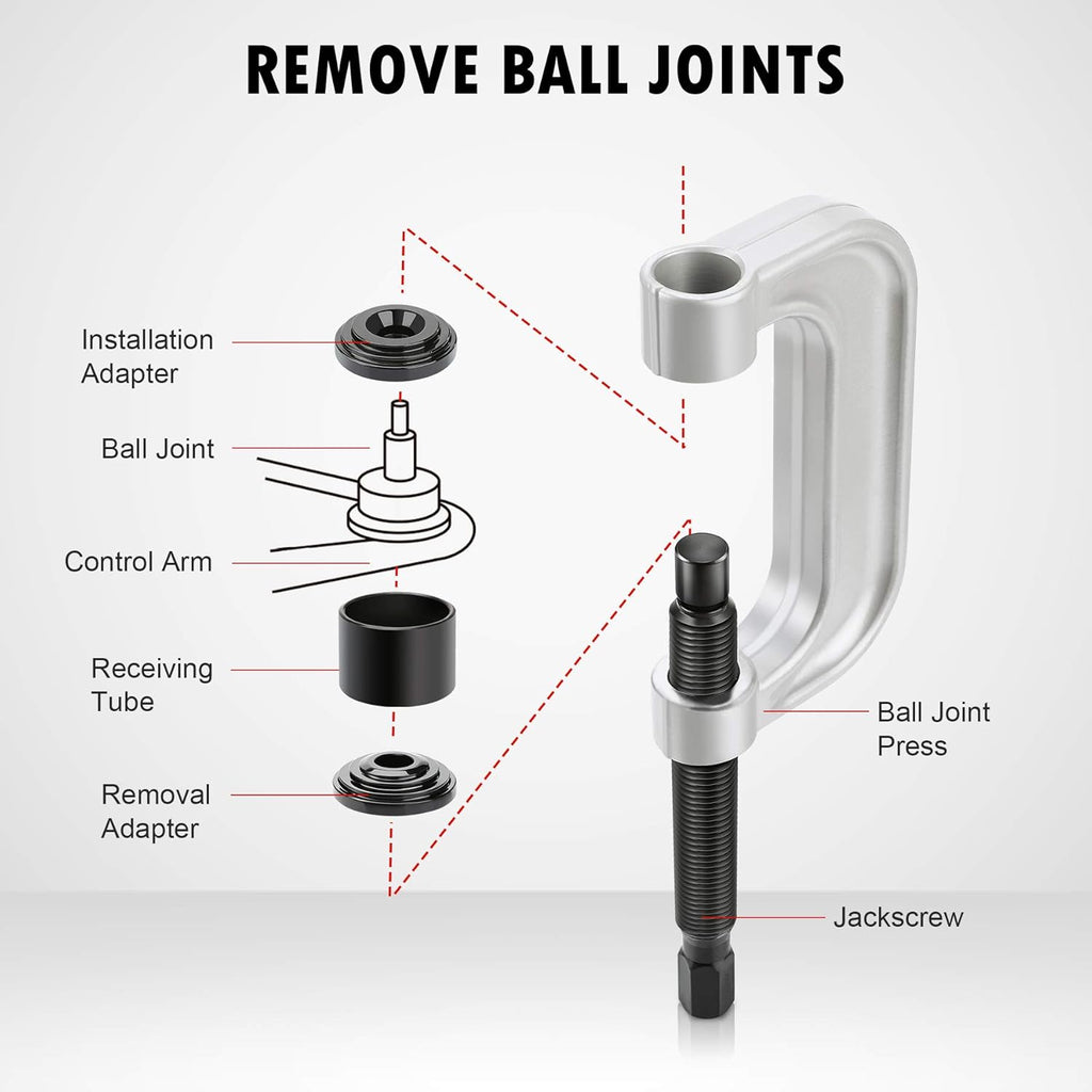 Ball Joint Press & U Joint Removal Tool Kit with 4wd Adapters, Pack of 2 S16420