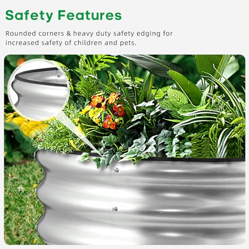 Galvanized Raised 2 Pcs 4×2×1ft Planter Boxes D2622