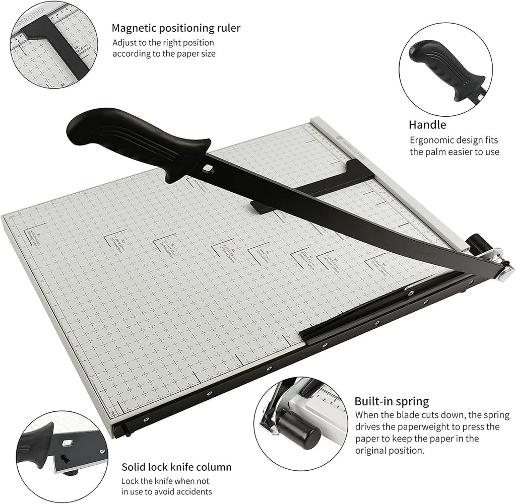 Guillotine Paper Cutter 21” Cutting Length with Safety Blade Lock K632