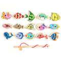 Magnetic Fishing Game Toys Set with Wooden Fish Rod Q960