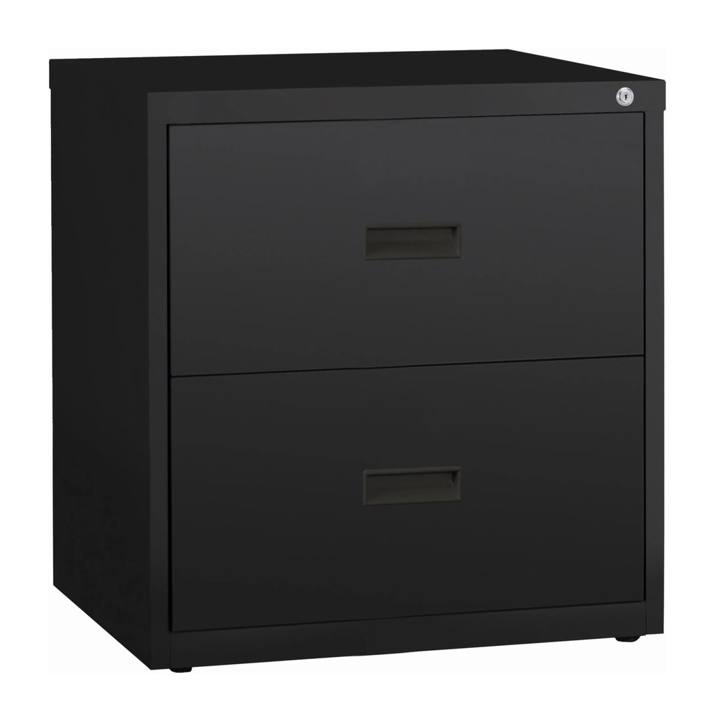 30 Inch Wide 2 Drawer Metal Lateral File Cabinet Black J49132