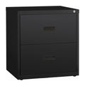 30 Inch Wide 2 Drawer Metal Lateral File Cabinet Black J49132