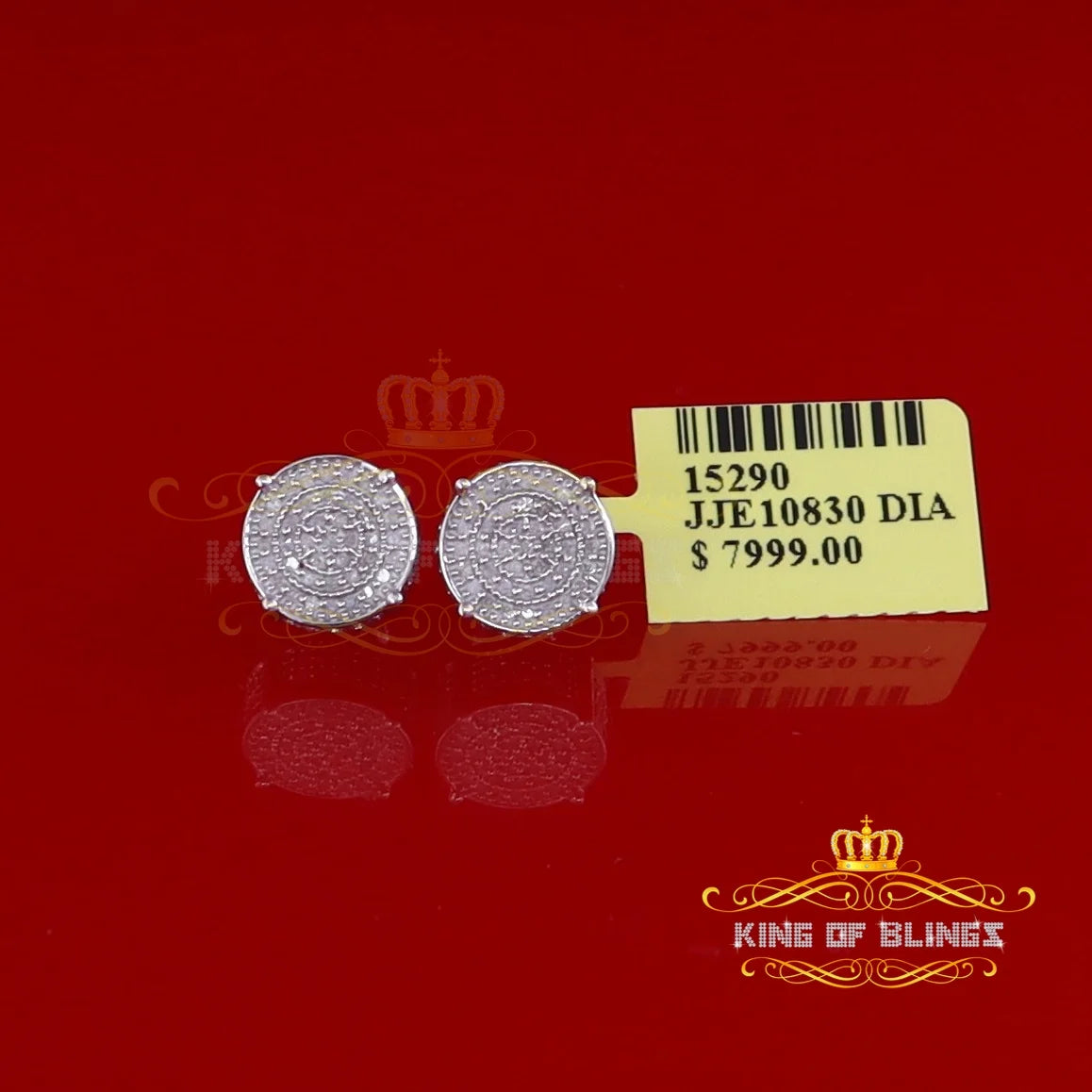925 Sterling Silver Diamond Stud Earrings F918