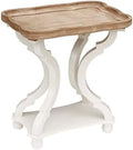 Farmhouse Wood Accent Table with Tray Top C651