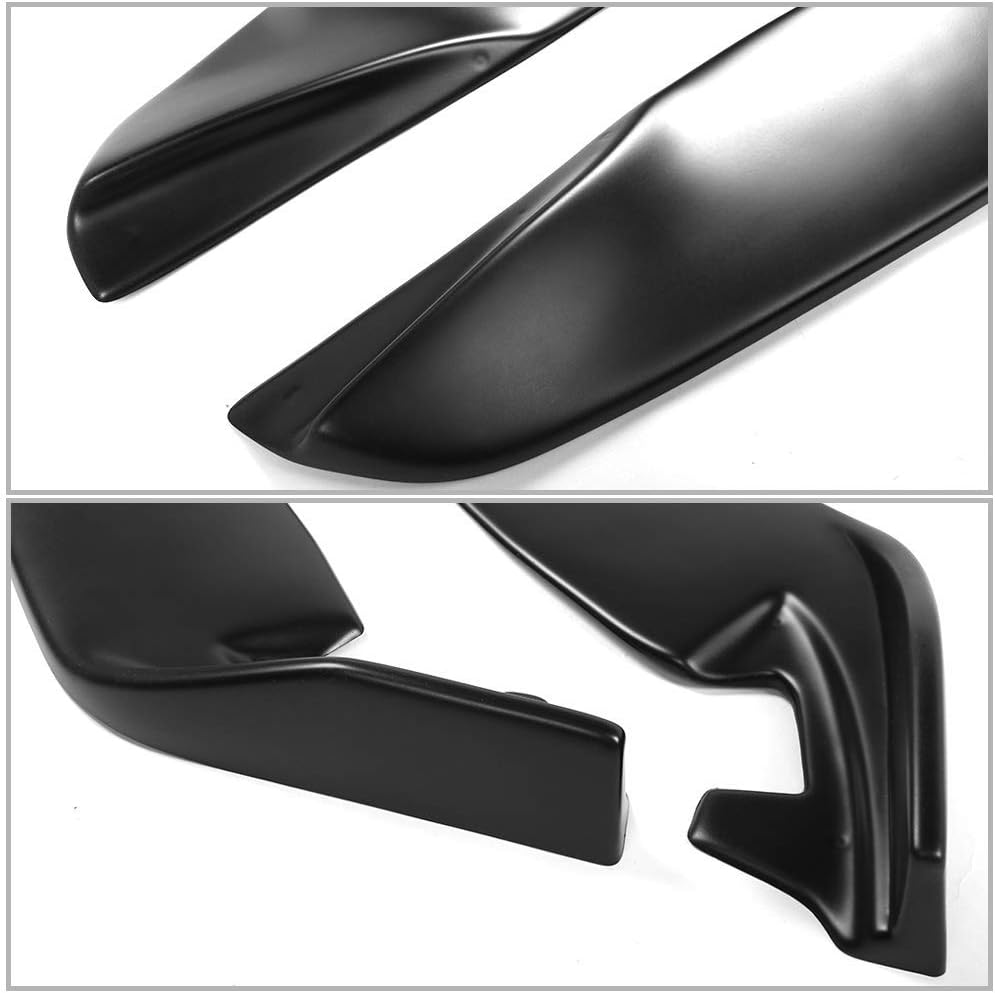 Front Bumper Lip Matte Black PP 2 Pieces L534