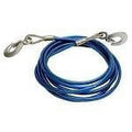 16Ft Towing Recovery Tow Strap Steel Cable Rope with Hooks O64410