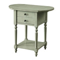 Wood Drop-Leaf Side Table Antique Gray M547088