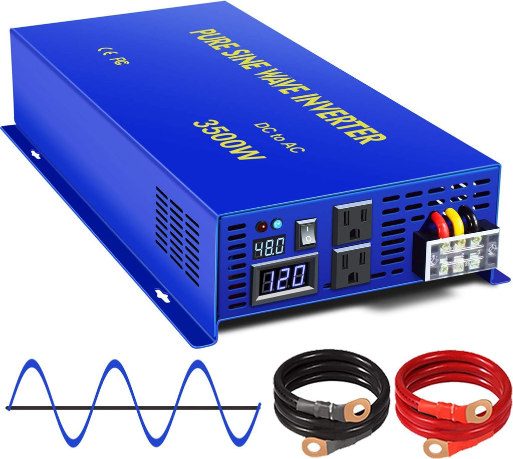 3500 Watt Pure Sine Wave Power Inverter 48V to 120V AC D9266