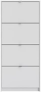 4 Drawer White Shoe Cabinet T970
