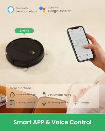 Slim Quiet Automatic Self-Charging Robotic Vacuum Cleaner P9300