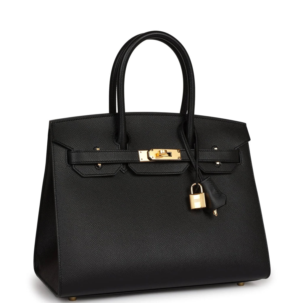 Black Leather Handbag J5644