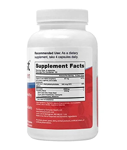 Myo-Inositol Folate CoQ10 Vitamins Fertility Supplement 120 Capsules A39155
