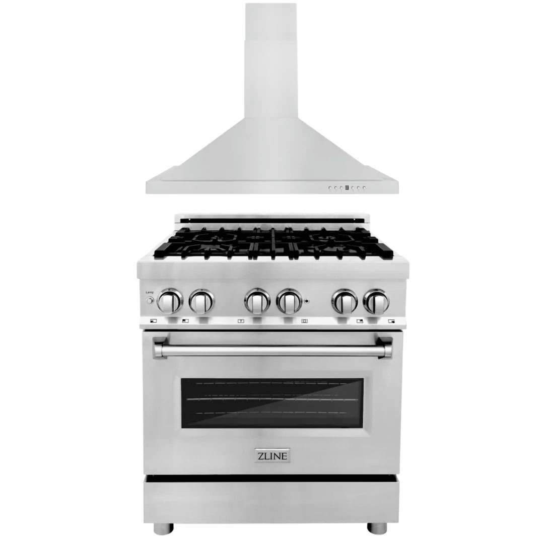 30 in. Dual Fuel Range & 30 in. Range Hood B636234