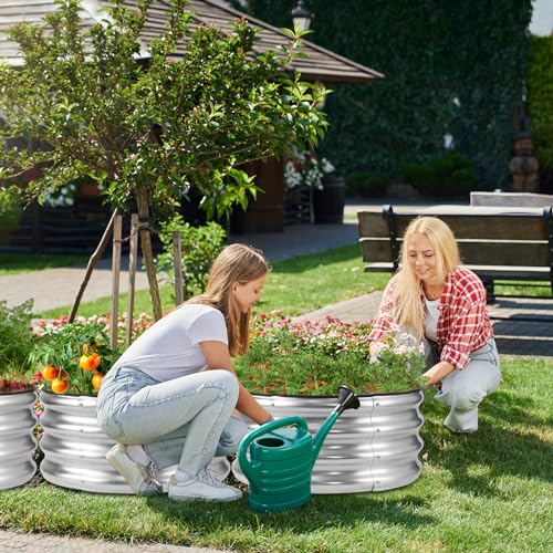 Galvanized Raised 2 Pcs 4×2×1ft Planter Boxes D2622