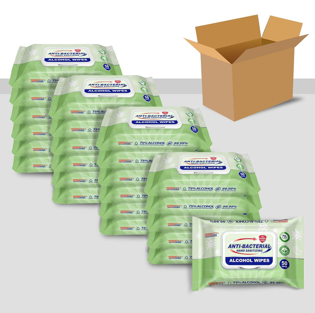 75% Alcohol Antiseptic Hand Sanitizer Wipes (1200 Wipes) W9764