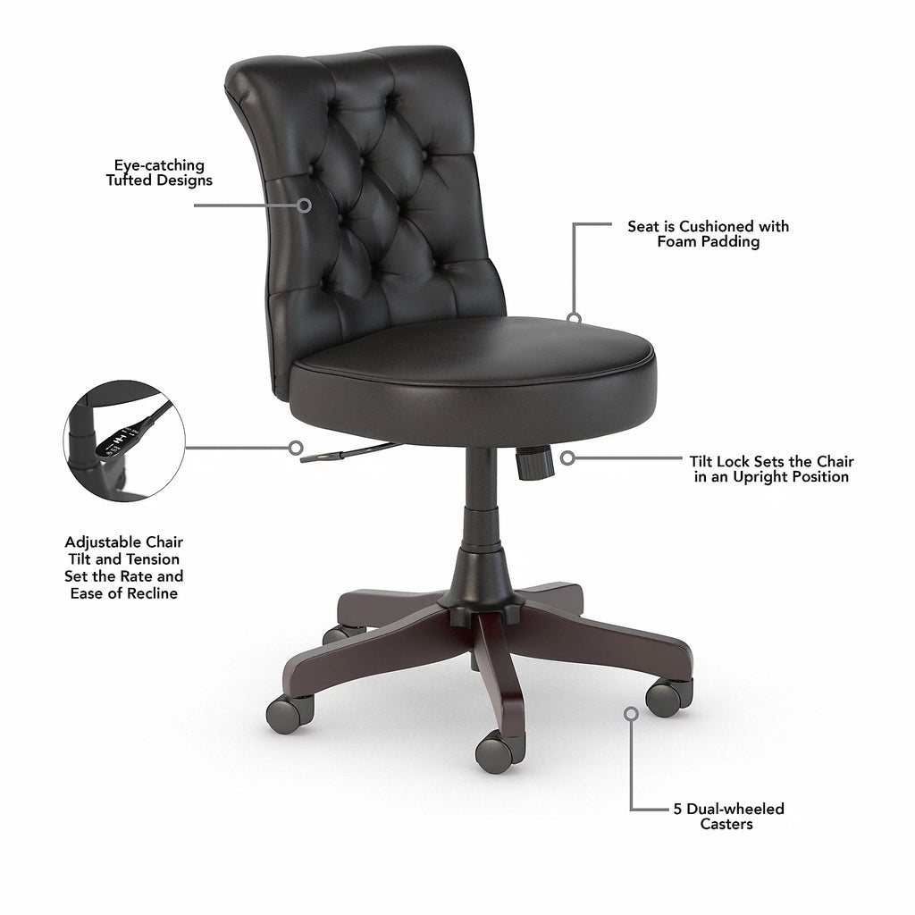 54W Computer Desk with Storage and Office Chair J1130