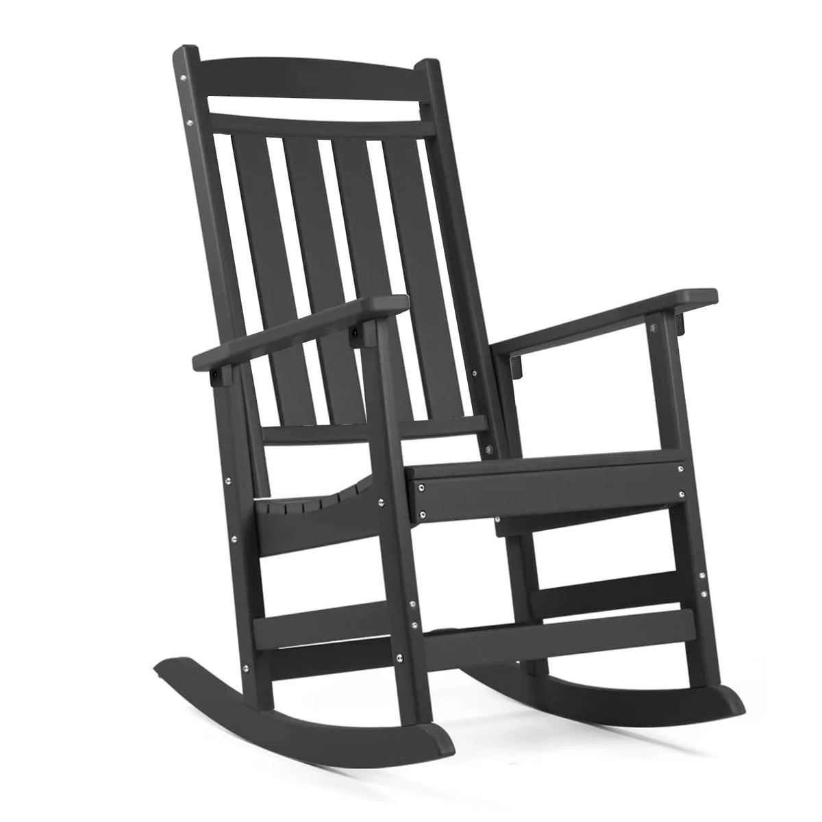 All Weather Resistant Poly Lumber Outdoor Rocking Chair with High Back I7857